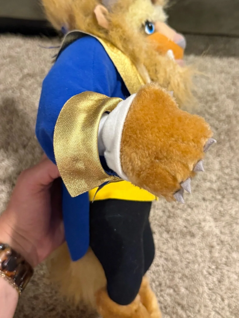 Vintage 1992 Mattel Disney Beauty & the Beast Beast Plush 14”